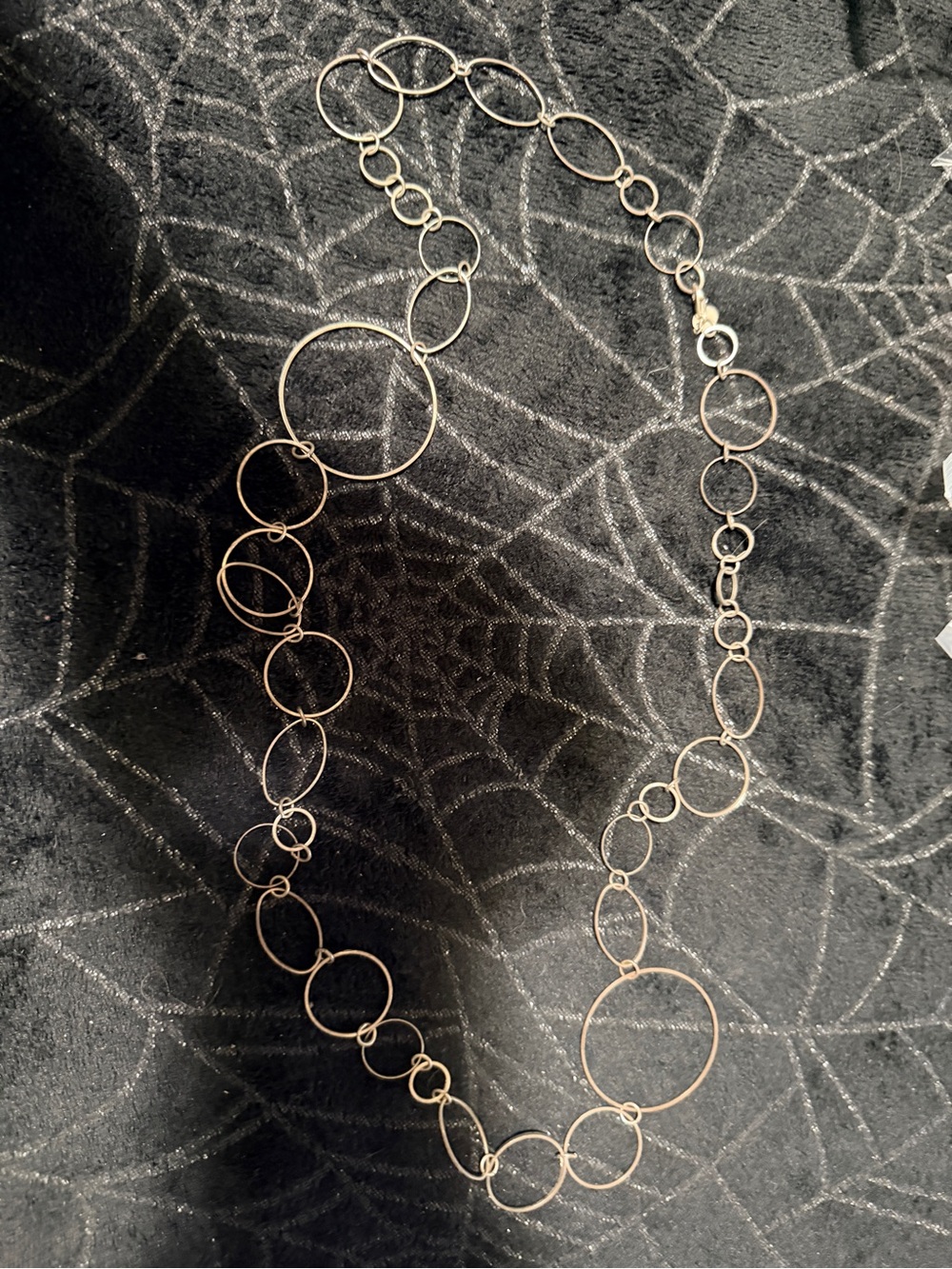Clair’s Delicate Open Circle Link Necklace - Gold Tone